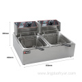 commercial kitchen equipment 6L+6L double tank electric deep fryer EH82 lingduofryer